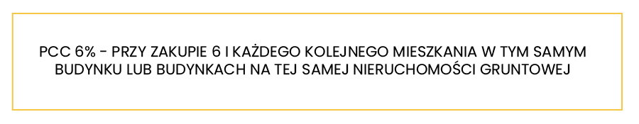 PCC 6% obowiązuje przy zakupie od 6 mieszkania w tej samej nieruchomości